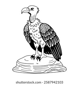 Vulture vigilance vintage style illustration