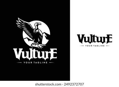 vultures bird logo design vector illustration	