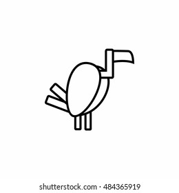  Vultures thin line icon design. zoo animal vector illustration