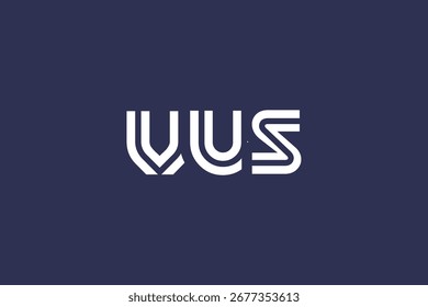 VUS Criativo Único Moderno Carta Logo Design. Elegante Monograma Logo Design com elementos decorativos e tipografia