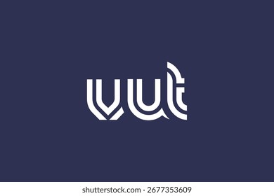 VUT Creative Unique Modern Letter Logo Design. Elegant Monogram Logo Design with Decorative Elements and Typography