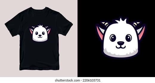 Vute-Tier-Gesicht flach Design T-Shirt stilvoll und Kleidung bedruckbaren trendigen T-Shirt Design. Druckerzeugnisse, Industrieprodukte. globale Armbanduhr