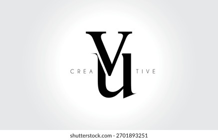 VUvu Elegant Serif Monogram Logo – Luxury Lowercase Typographic Lettermark for Modern Branding