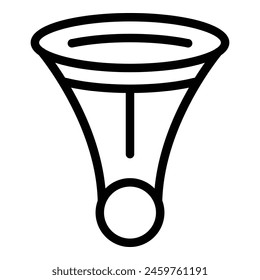 Vuvuzela buzzing instrument icon outline vector. Sport fans pipe. Championship support noise