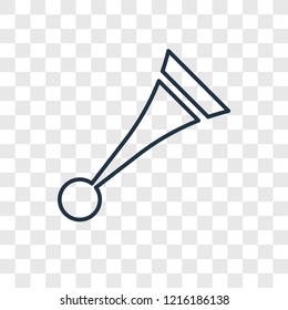 Vuvuzela concept vector linear icon isolated on transparent background, Vuvuzela concept transparency concept in outline style