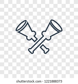 Vuvuzela concept vector linear icon isolated on transparent background, Vuvuzela concept transparency concept in outline style