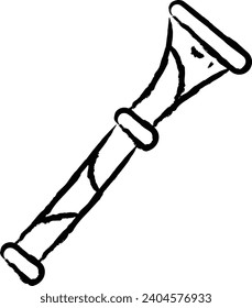 Vuvuzela hand drawn vector illustration