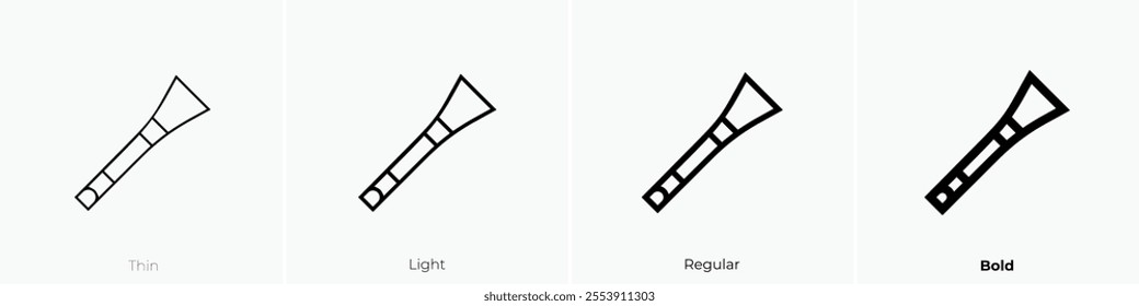 vuvuzela icon. Thin, Light Regular And Bold style design isolated on white background