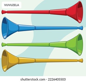 Ilustración de Vuvuzela en Sudáfrica