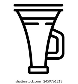 Vuvuzela instrument icon outline vector. Blowing sport pipe. Noisy game horn