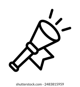 vuvuzela line icon illustration vector graphic. Simple element illustration vector graphic, suitable for app, websites, and presentations isolated on white background