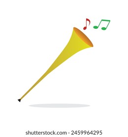 Vuvuzela trumpet football fan. Soccer vector sport play fan symbol with vuvuzela or trumpet design.