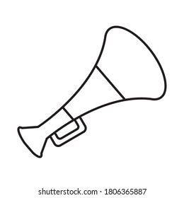 vuvuzela trumpet with mexico design over white background, line style, vector illustration