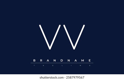VV Abstract letter logo. This logo icon incorporate with abstract shape in the creative way