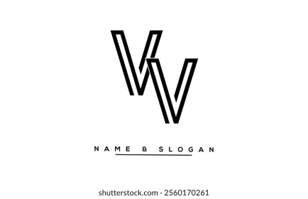 VV Abstract Letters Logo Monogram