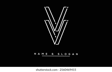 VV Abstract Letters Logo Monogram