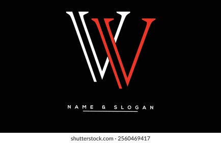 VV Abstract Letters Logo Monogram