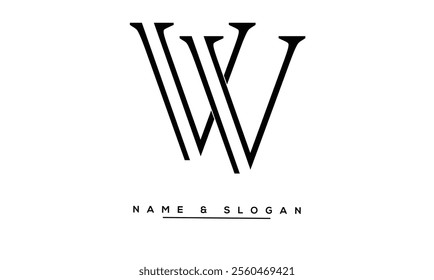 VV Abstract Letters Logo Monogram