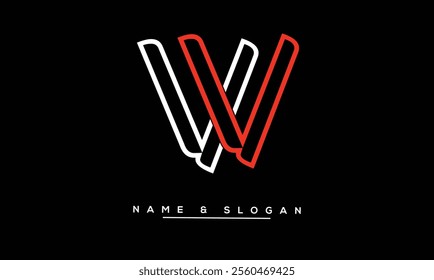 VV Abstract Letters Logo Monogram