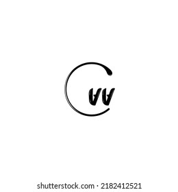 VV fashion initial logo concept in high quality professional design that will print well across any print media