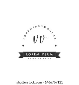 VV Initial beauty monogram logo vector