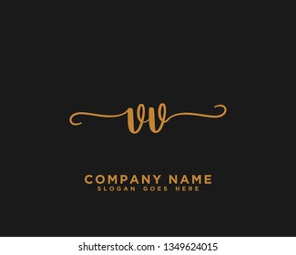 VV Initial Handwriting Logo Vector