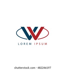 VV initial letter linked uppercase logo