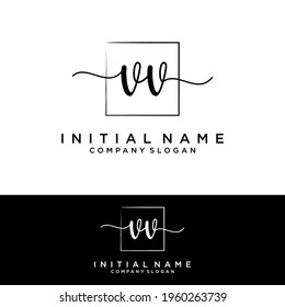 VV Initial letters, handwriting signature logo.