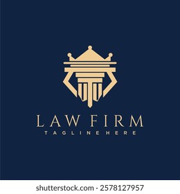 VV initial monogram logo for lawfirm vector design