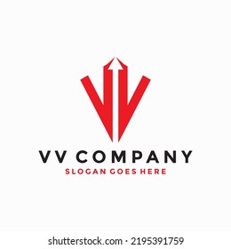 Vv Letter Arrow Logo Vector Image Stock Vector (Royalty Free ...