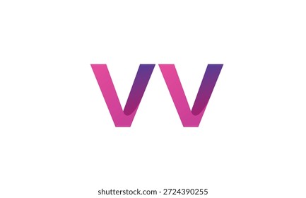 VV Letter Gradient Monogram Logo for Modern Business Branding