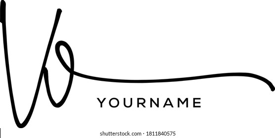 VV  Letter Initial Logo Design, Vector Template