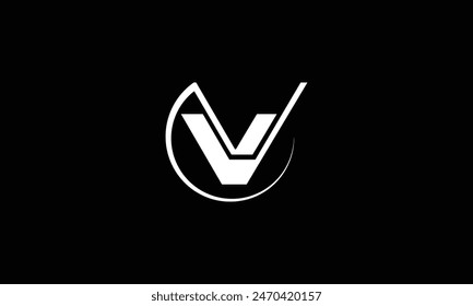 Ilustración vectorial de Plantilla de diseño de logotipo inicial de letra VV