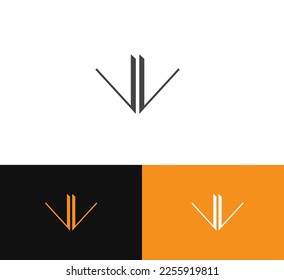 VV-Buchstaben Logo-Design-Elemente. Modernes abstraktes Logo für digitale Buchstaben. Vektorgrafik.