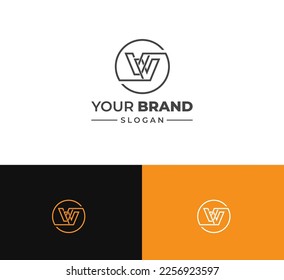 VV letter logo design template elements. Modern abstract digital alphabet letter logo. Vector illustration.