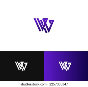 VV letter logo design template elements. Modern abstract digital alphabet letter logo. Vector illustration.