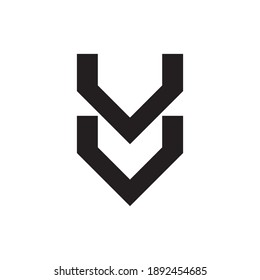 VV letter logo design vector
