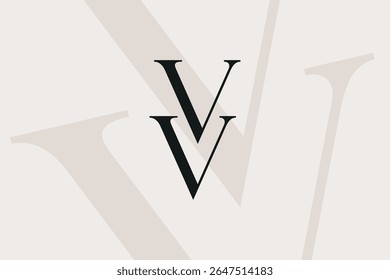 VV letter logo icon design. Classic style luxury initials monogram.