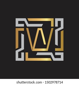 VV Letter logo initial capital monogram with abstract ornament