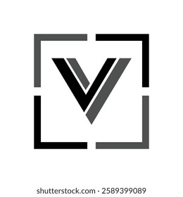 VV Letter Modern logo design