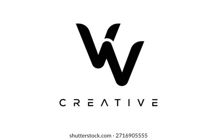 VV Letter Monogram Logo for Modern Creative Brand Identity