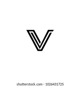 vv letter vector logo