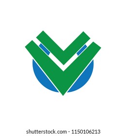 vv letter vector logo