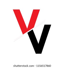 vv letter vector logo