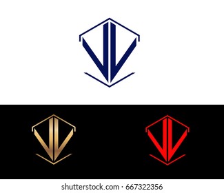 VV letters linked with hexagon shape logo


