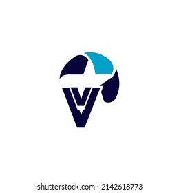 VV logo design. VV  Professional letter logo design.