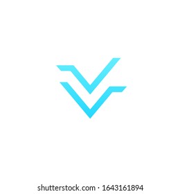 vv logo design simple modern
