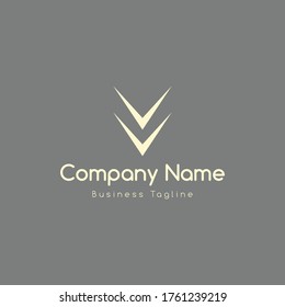 VV logo design template vector