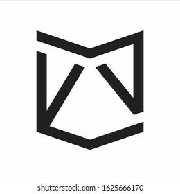 VV Logo Emblem Monogram With Shield Style Design Template Isolated On white Background