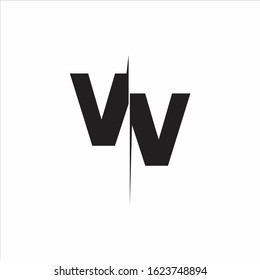 VV Logo Letters white background